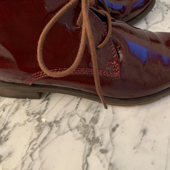 Burgundy Laced Ankle Boots 39 - Picture 8 of 15